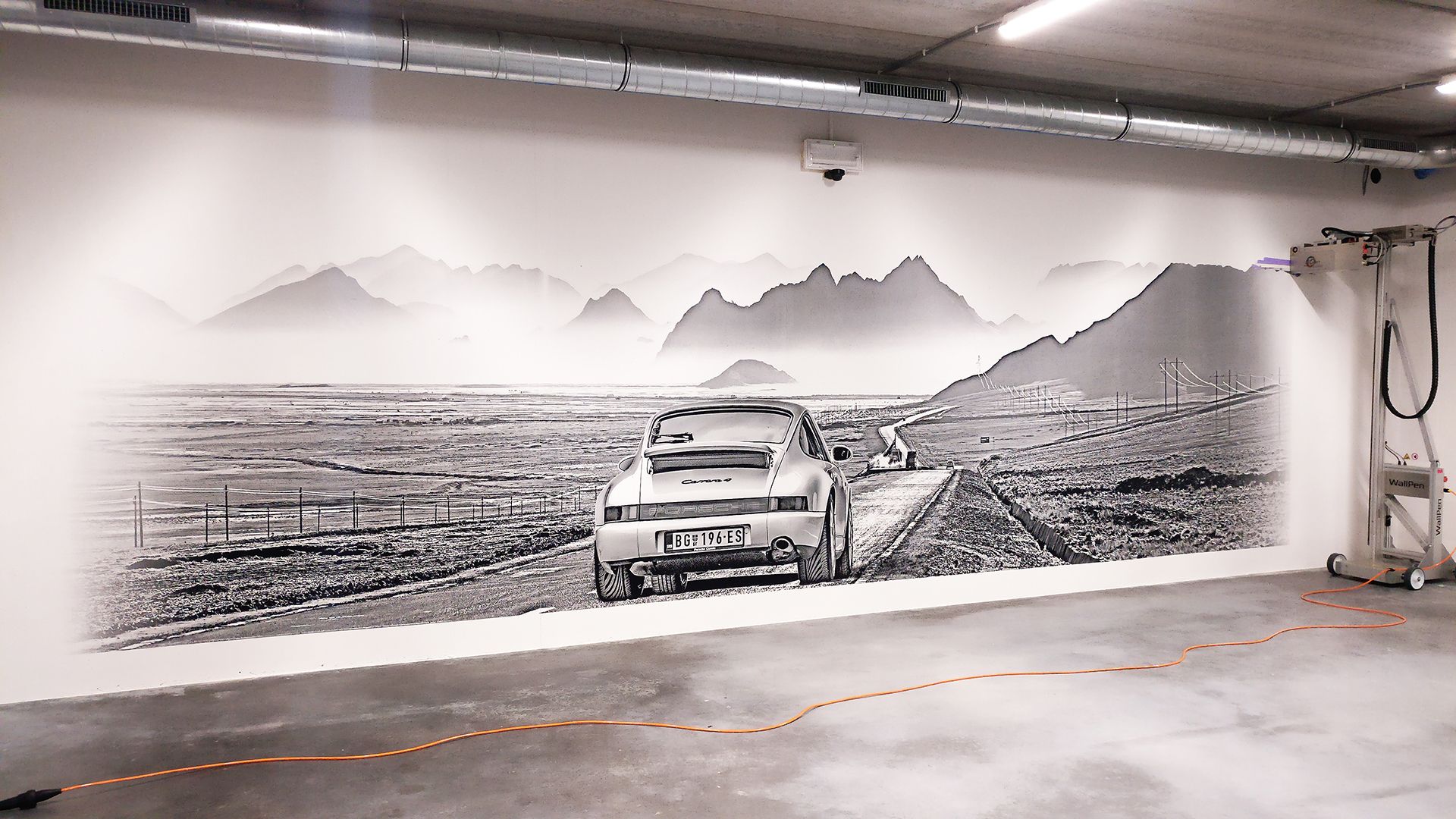 Vorher - Garage Panorama-Druck